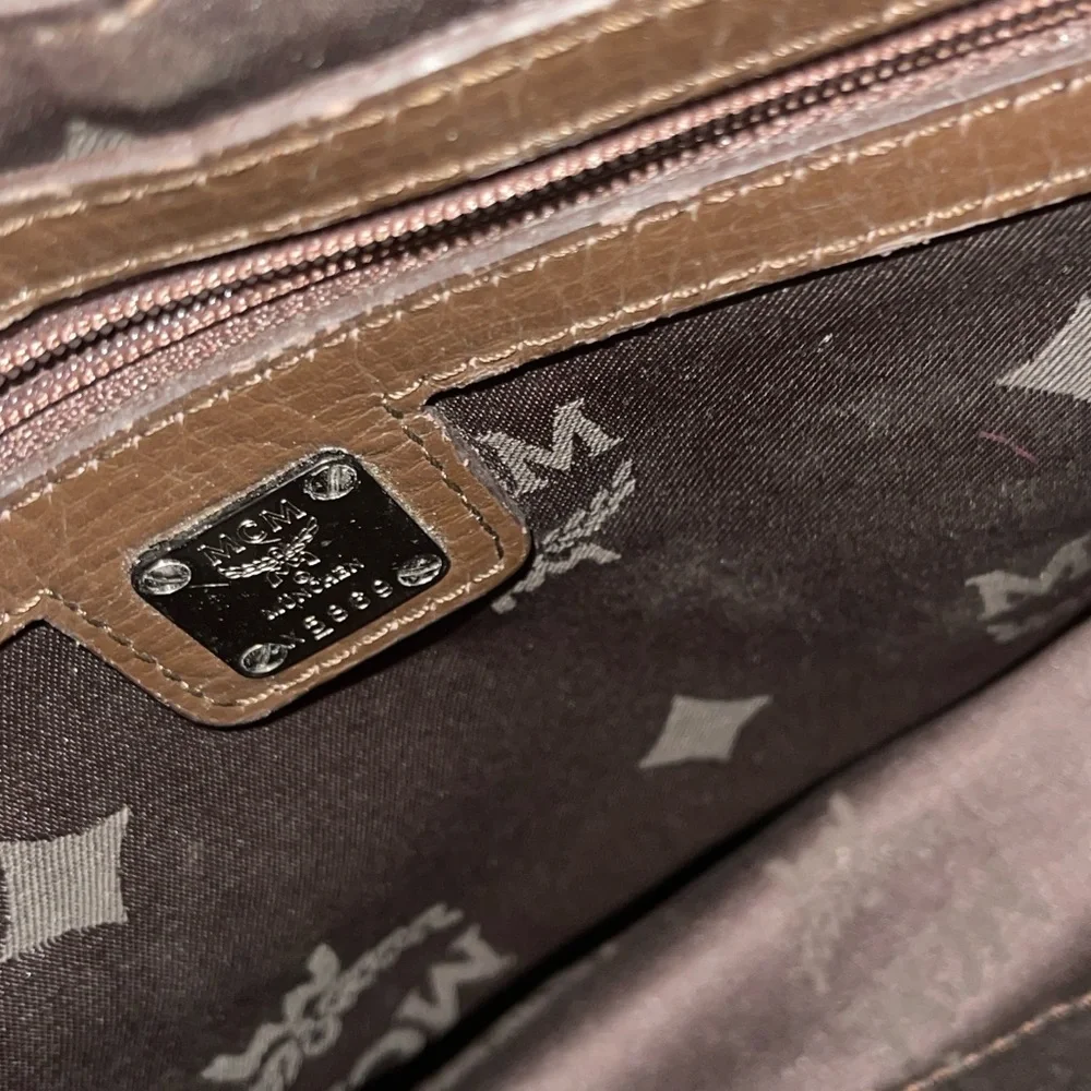Authentic MCM Visetos Medium Messenger Bag laptop carrier